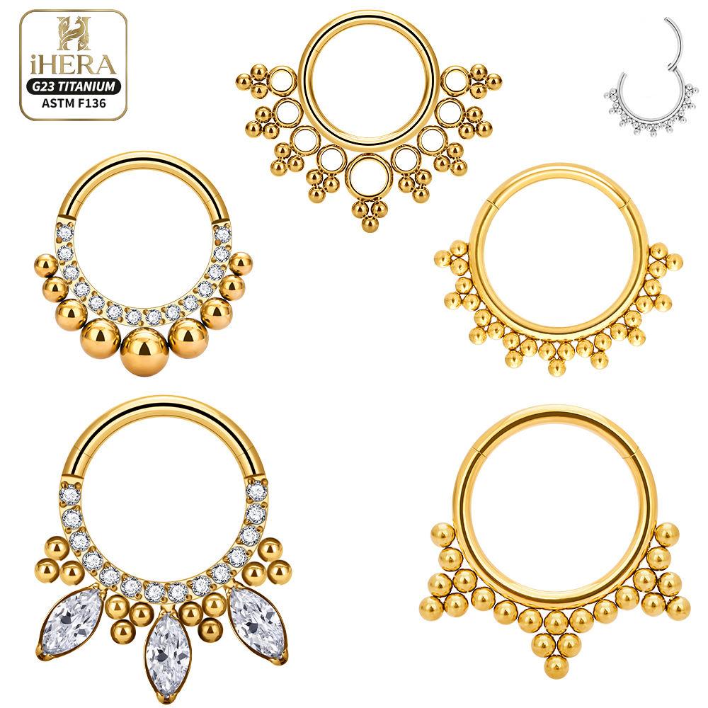 Body Jewelry For You - ASTM F136 Titanium Luxury CZ Inlaid
