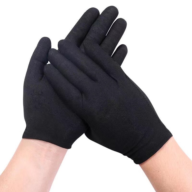 Body Jewelry Websites - Black Cotton Gloves Washable Moisturizing Gloves