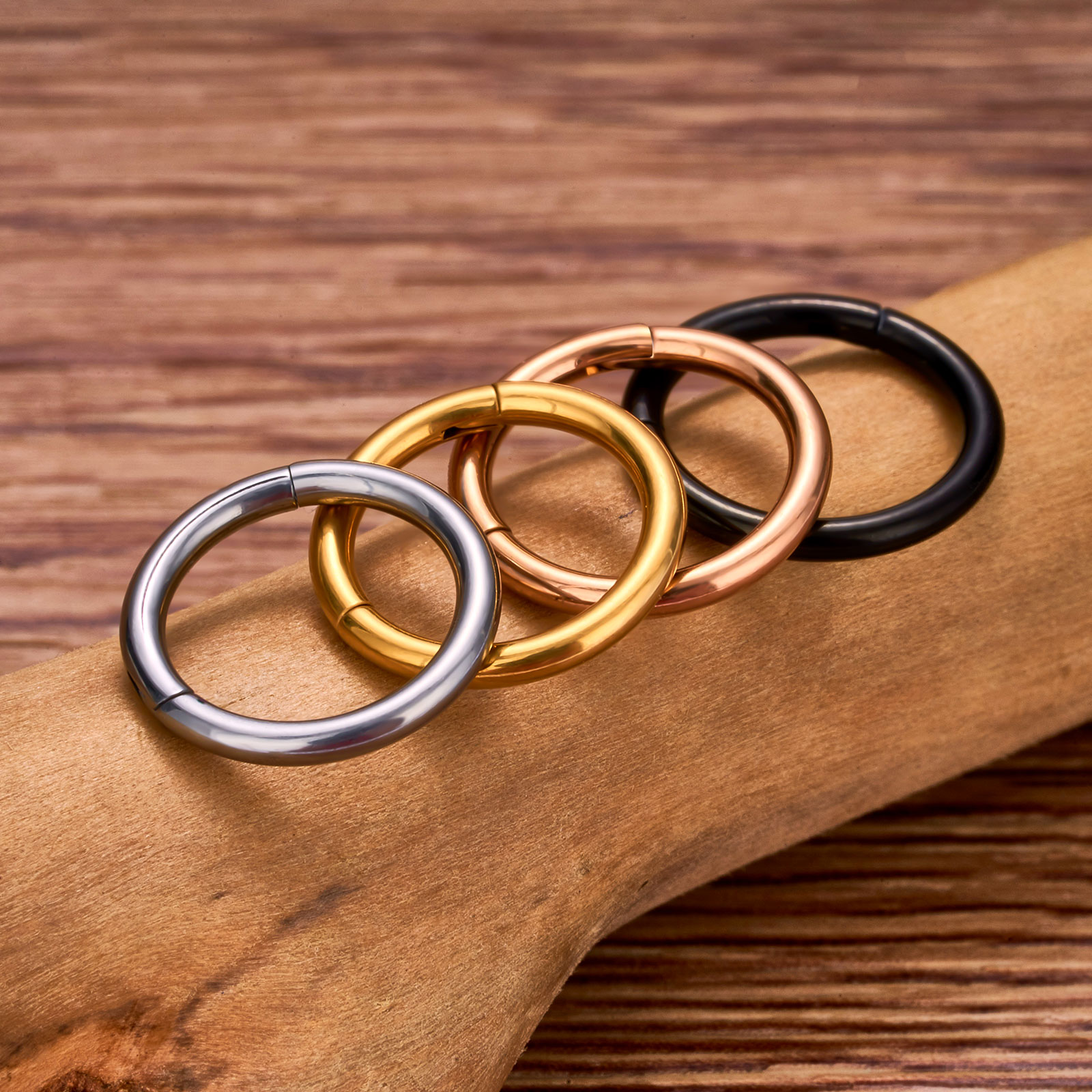 5pcs G23 Titanium Piercing sex - Septum Clicker Ring 评论和价格