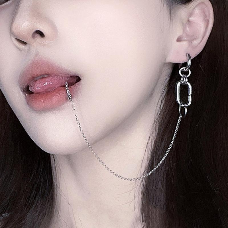A52E Chain Linked Earrings Hin - Body Jewelry Materials 评论和价格
