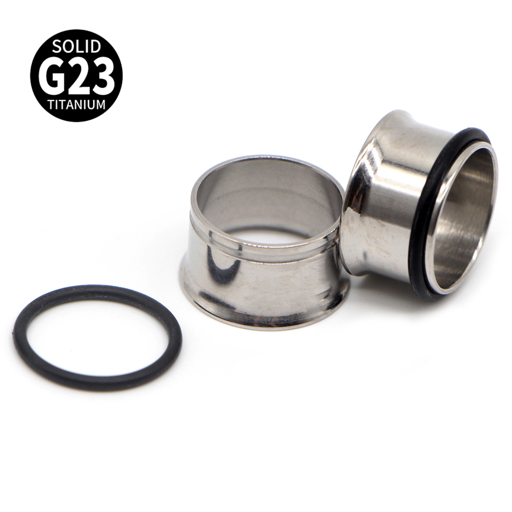 1Pair G23 Titanium Single Flar - Body Jewelry Gauges 评论和价格
