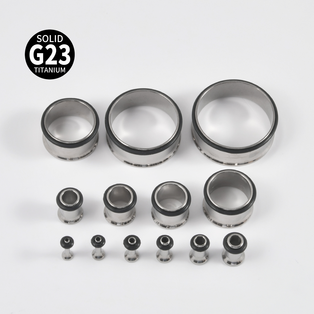 1Pair G23 Titanium Single Flar - Body Jewelry Gauges 评论和价格