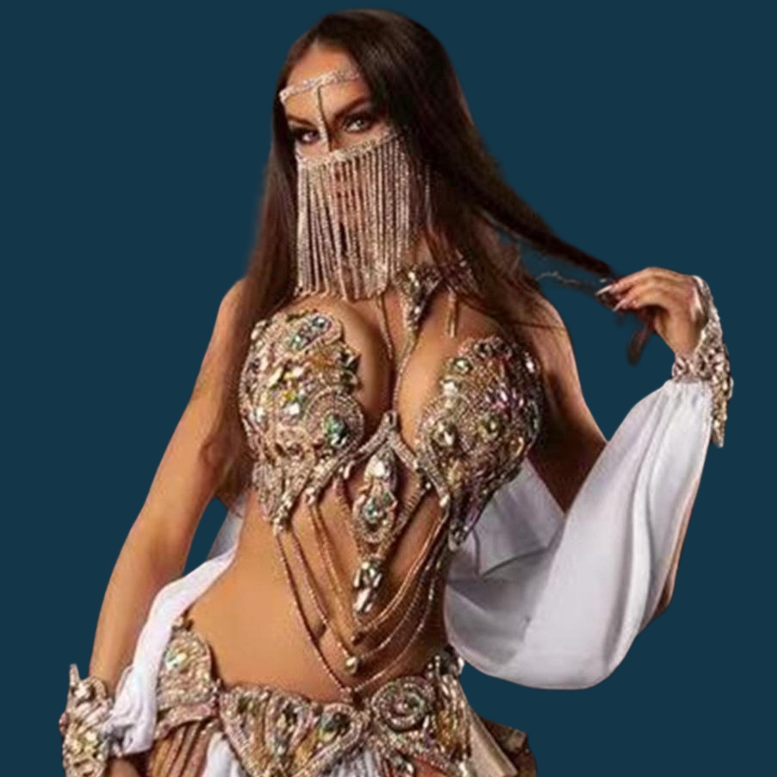 Body Jewelry Crystal Sexy Mask - Body Jewelry High End 评论和价格