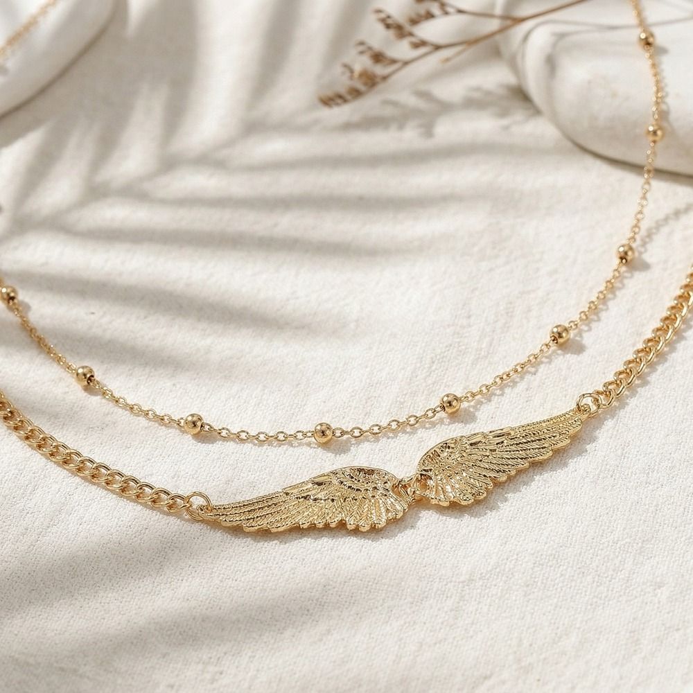Gift Elegant Double Layer Wing - Body Jewels 评论和价格
