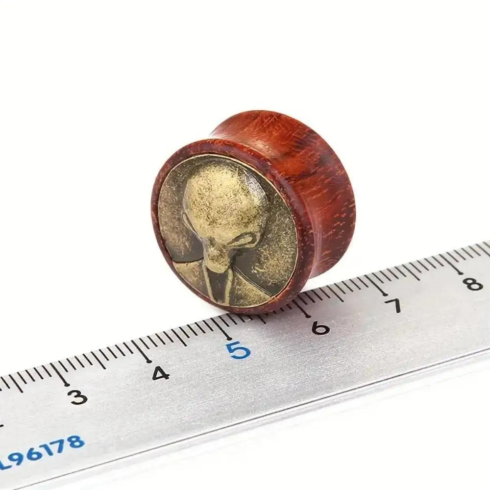 2pcs Vintage Wooden Alien Head - Body Jewelry Materials 评论和价格