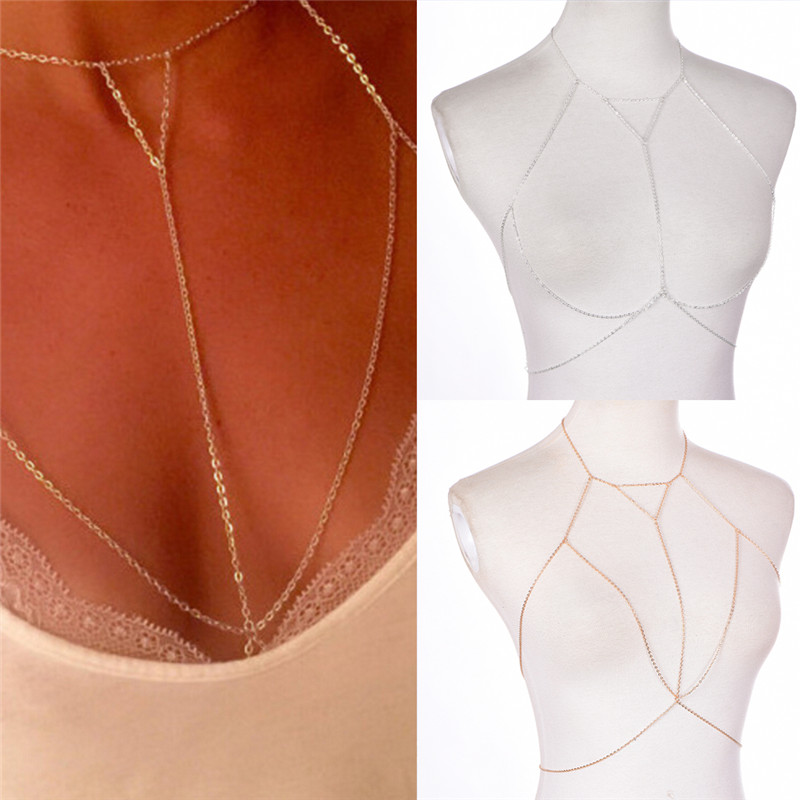 Gold Silver Fashion Link Chain - Body Jewelry Harness 评论和价格
