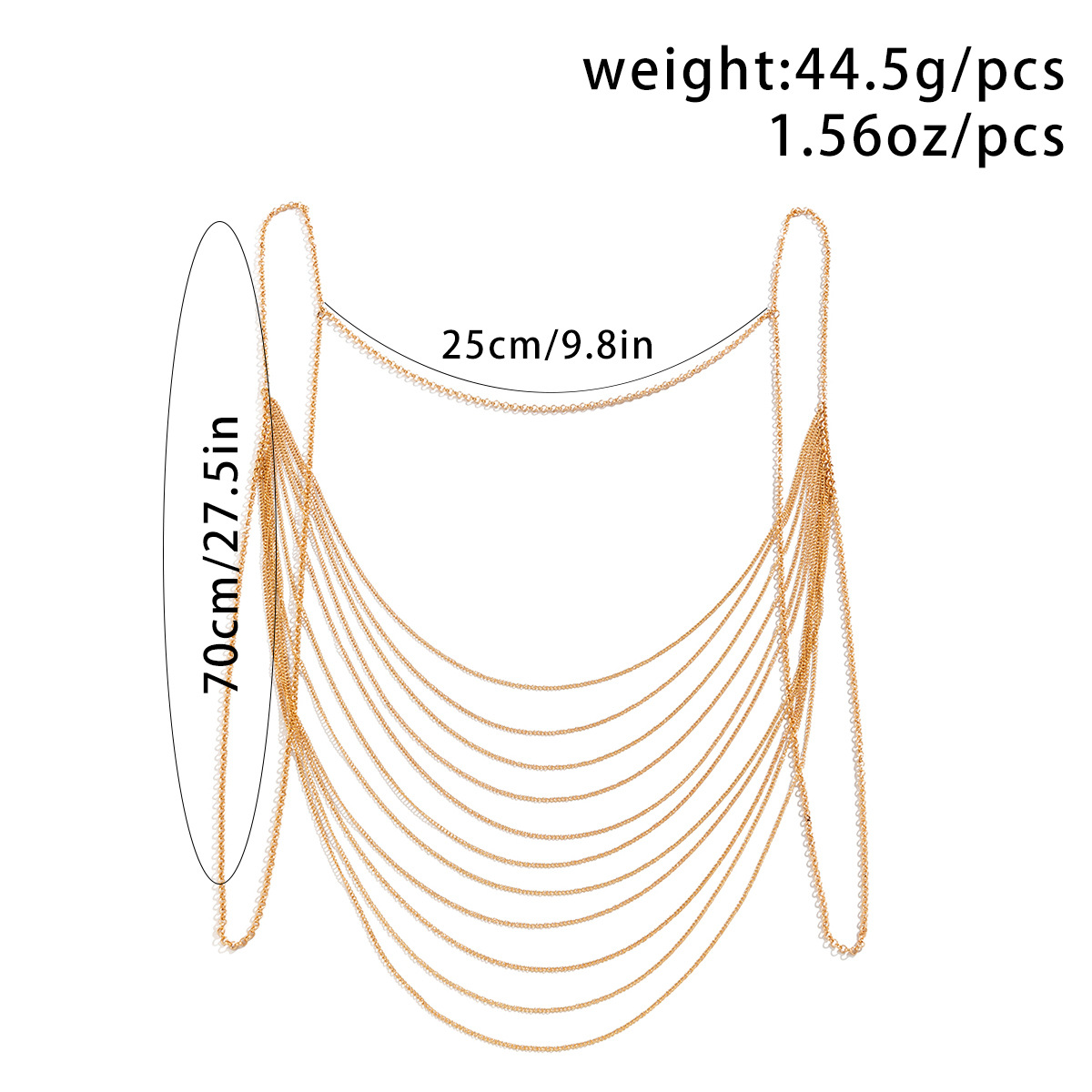 Classic Multi layered Tassel B - Body Jewelry Harness 评论和价格