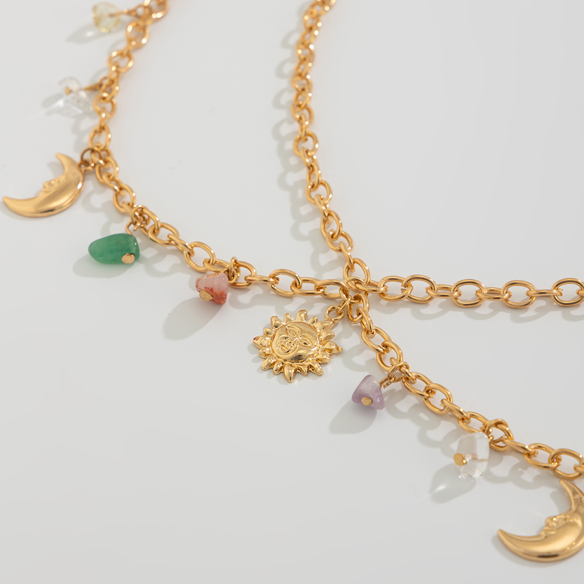 Boho Star Moon Sun Pendant Wai - Body Jewelry Chain 评论和价格