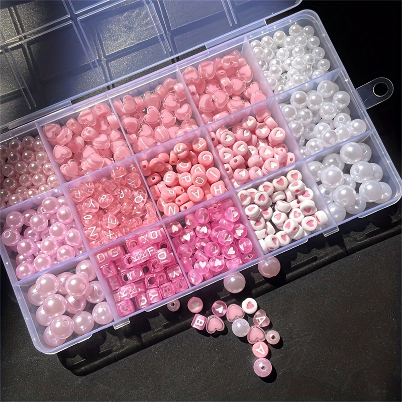 10-Piece Pink Alphabet Box, Ac - Body Jewelry Organizer 评论和价格