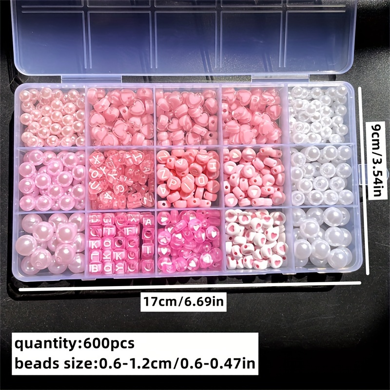 10-Piece Pink Alphabet Box, Ac - Body Jewelry Organizer 评论和价格