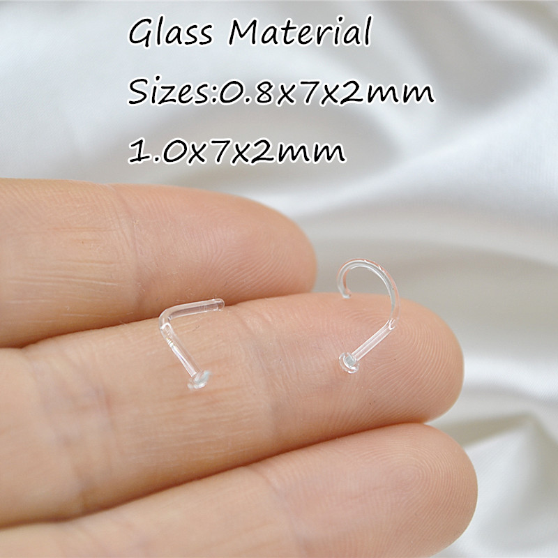Lot50pcs Glass Material Curve/ - Body Jewelry Materials 评论和价格