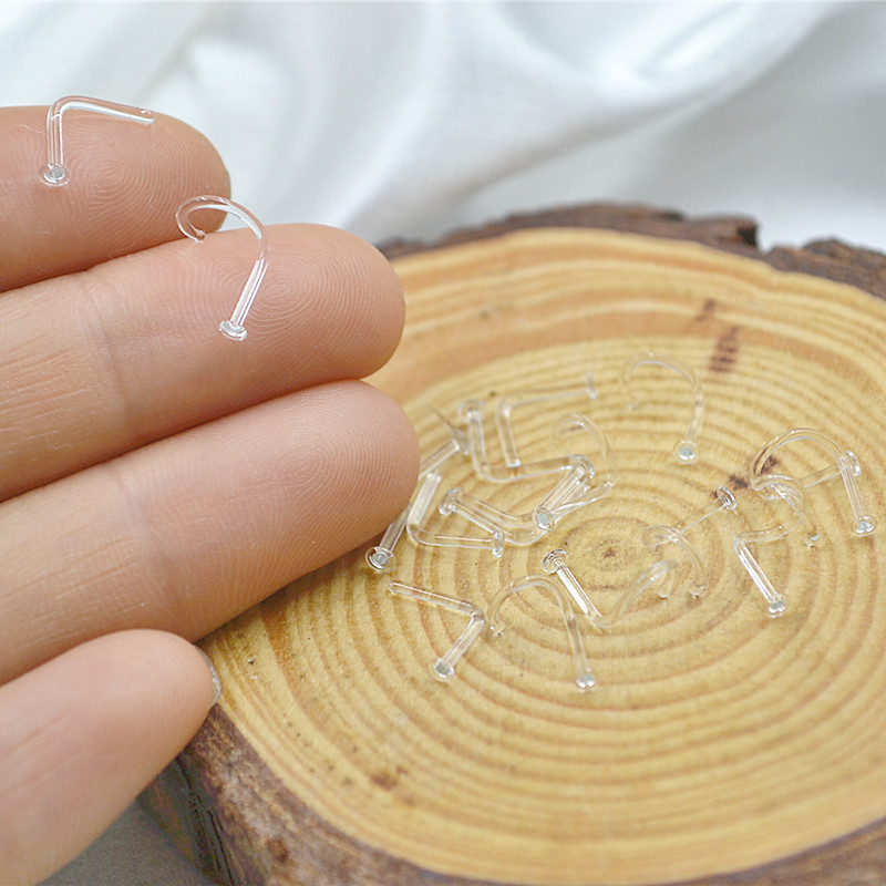 Lot50pcs Glass Material Curve/ - Body Jewelry Materials 评论和价格