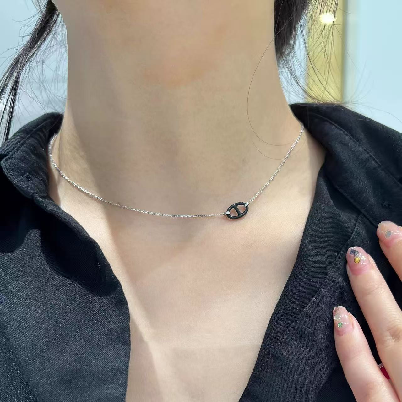 S925 sterling silver simple pi - Body Jewelry High End 评论和价格