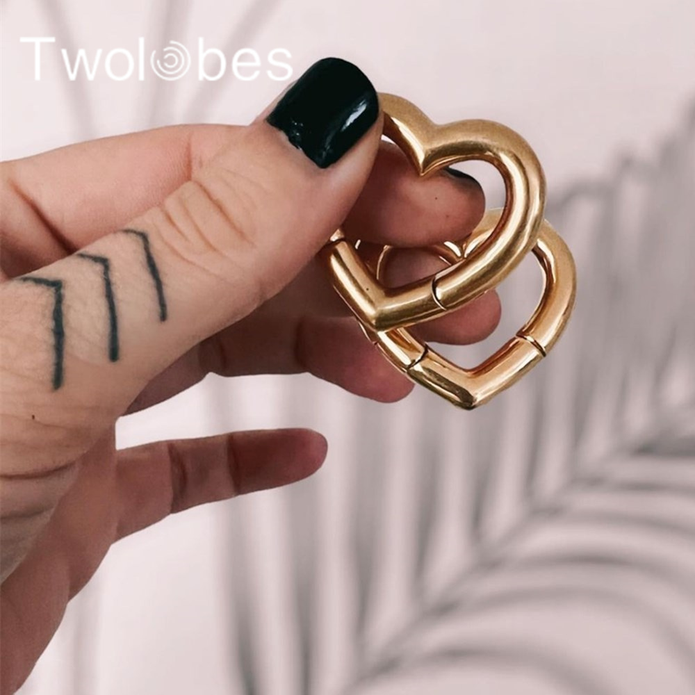Twolobes 2PCS Heart 316 Stainl - Body Jewelry Hangers 评论和价格