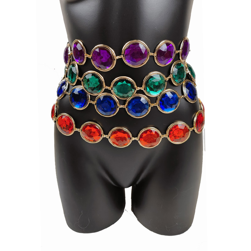 Precious Stone Body Chain Wais - Body Jewelry High End 评论和价格