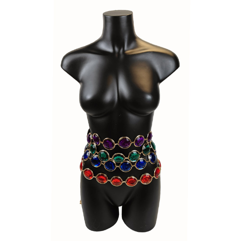 Precious Stone Body Chain Wais - Body Jewelry High End 评论和价格