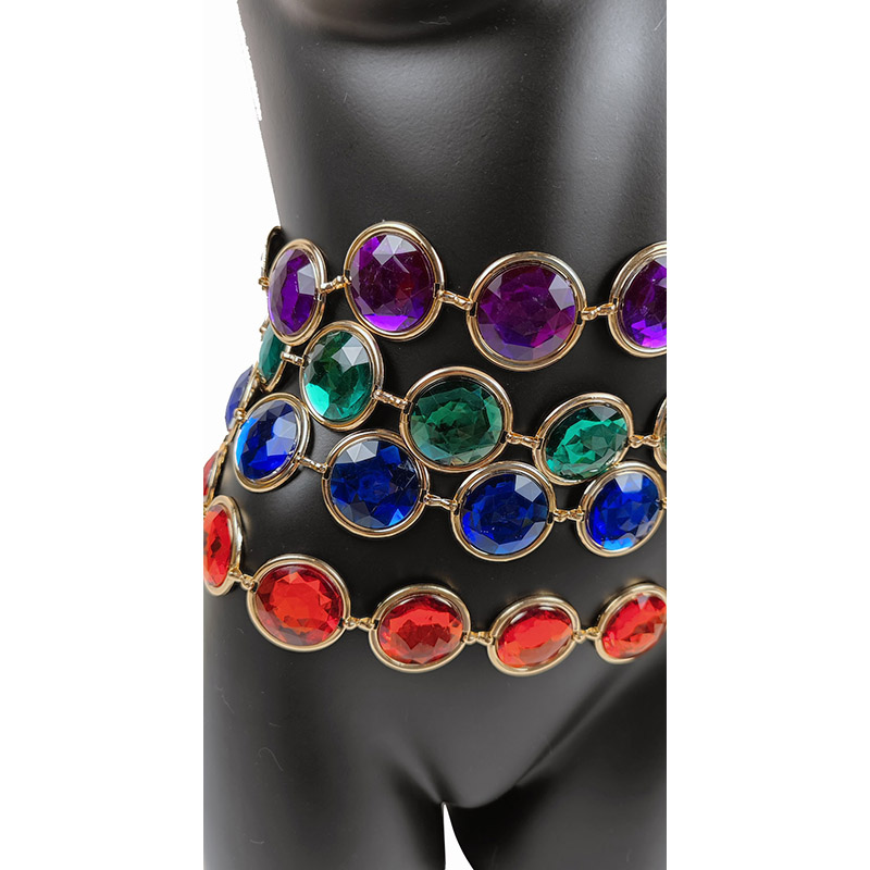 Precious Stone Body Chain Wais - Body Jewelry High End 评论和价格