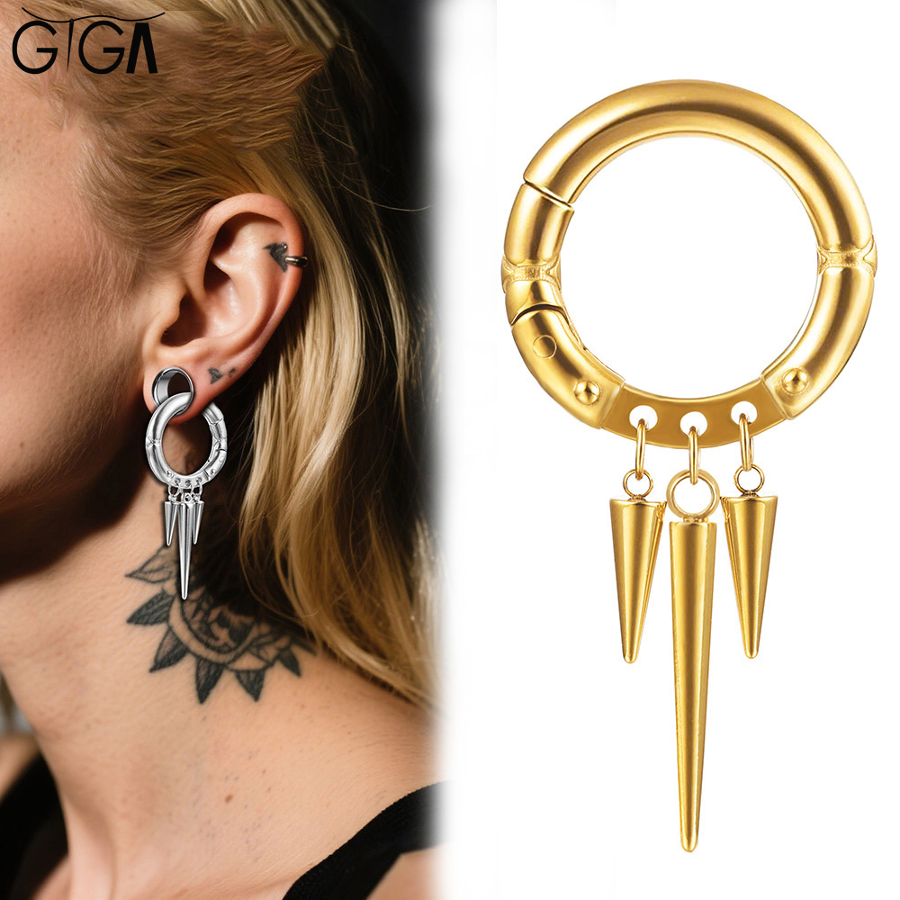 Giga 1/2Pcs 5.5MM Punk Ear Wei - Body Jewelry Hangers 评论和价格