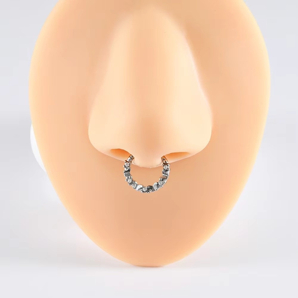 1PC Stainless Steel Septum Cli - Septum Clicker Ring 评论和价格