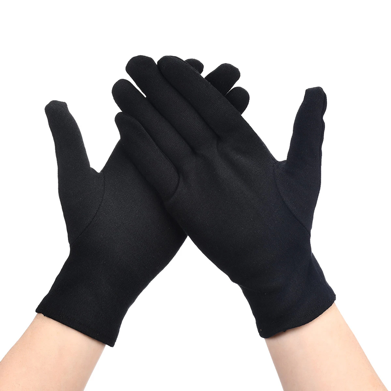 Black Cotton Gloves Washable M - Body Jewelry Websites 评论和价格
