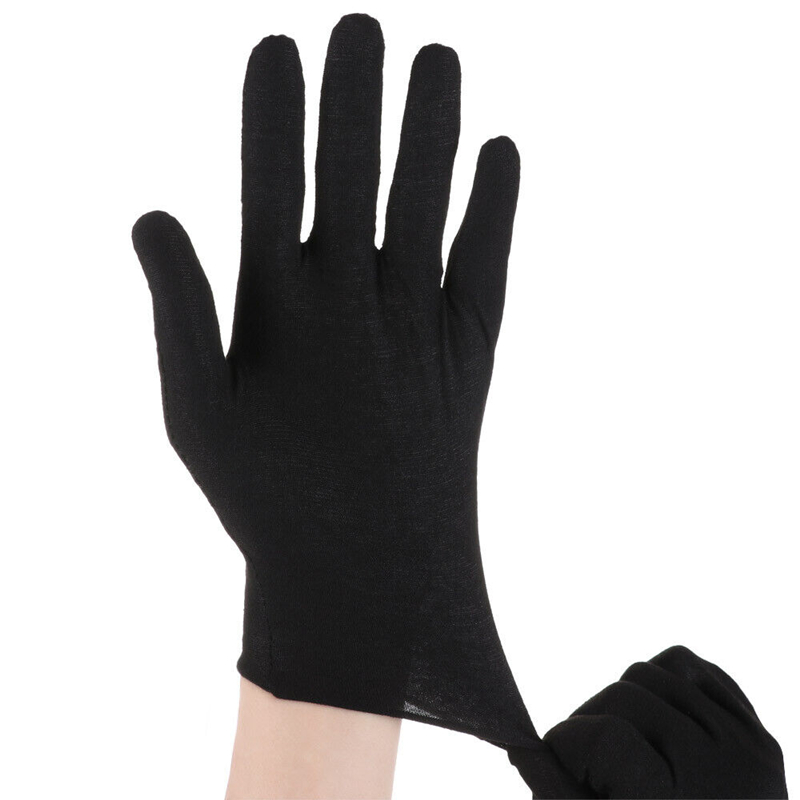 Black Cotton Gloves Washable M - Body Jewelry Websites 评论和价格
