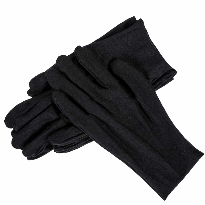Black Cotton Gloves Washable M - Body Jewelry Websites 评论和价格