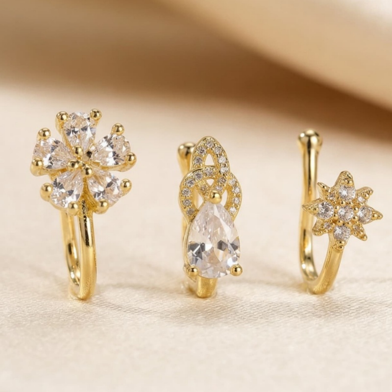 3-piece French style minimalis - Body Jewelry Materials 评论和价格