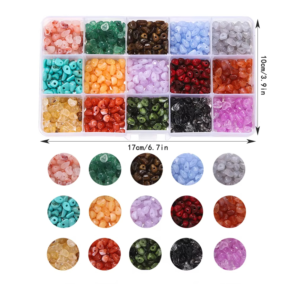 About 525pcs/Box Imitation Nat - Body Jewelry Organizer 评论和价格
