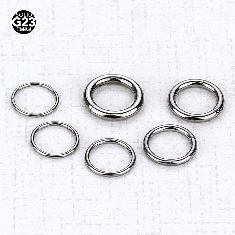 1PC G23 Titanium Hinged Segmen - Septum Clicker Ring 评论和价格