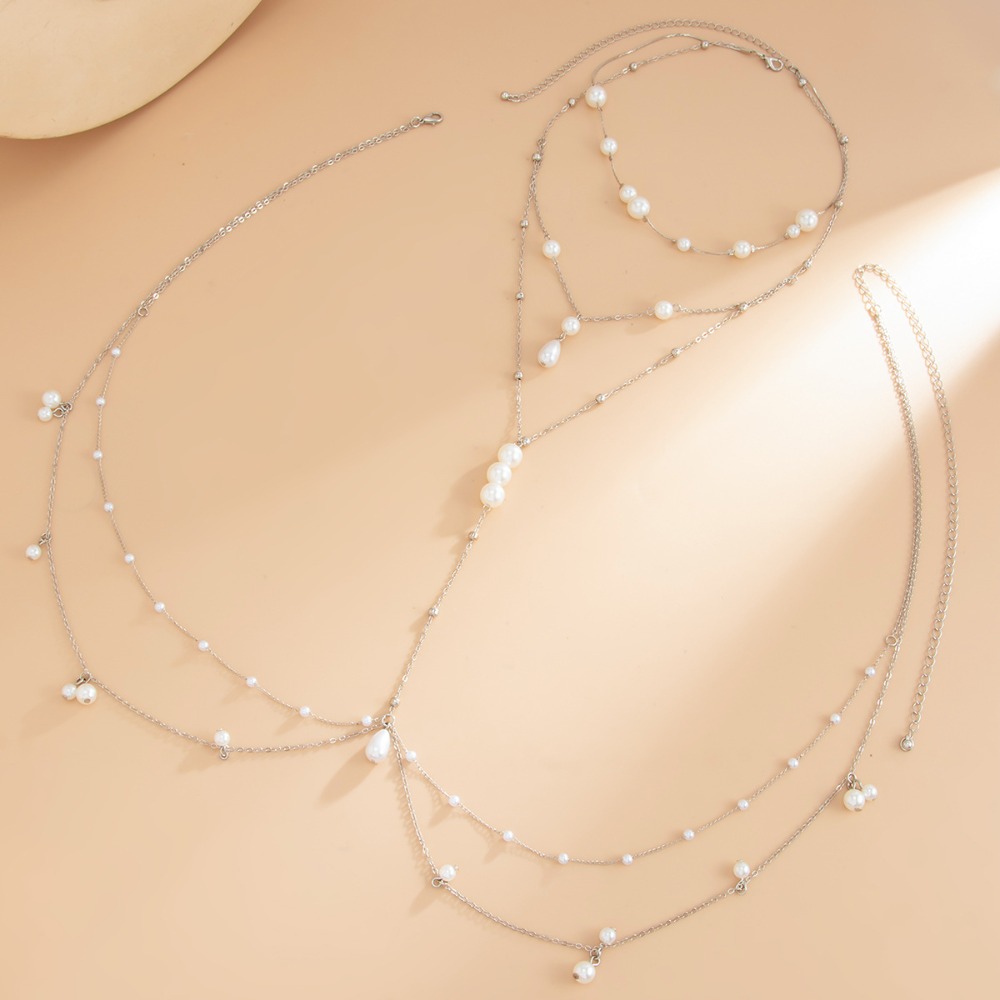 Multi Layer Imitation Pearl Ne - Body Jewels 评论和价格