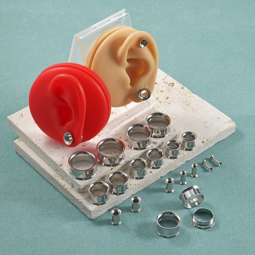 1 Pair/12 Pairs Set Stainless  - Body Jewelry Gauges 评论和价格