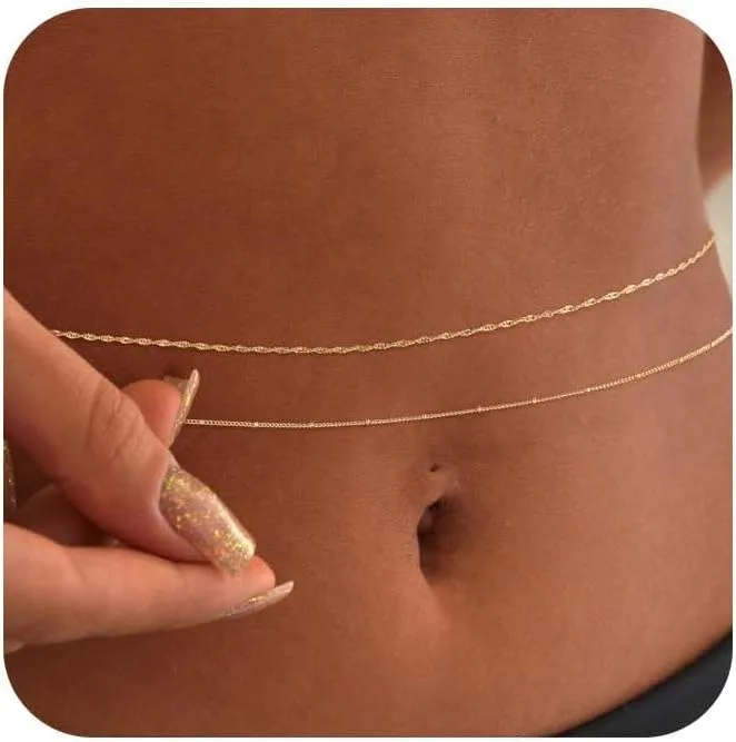 14k Gold Plated 26-33Inch Adju - Body Jewels 评论和价格