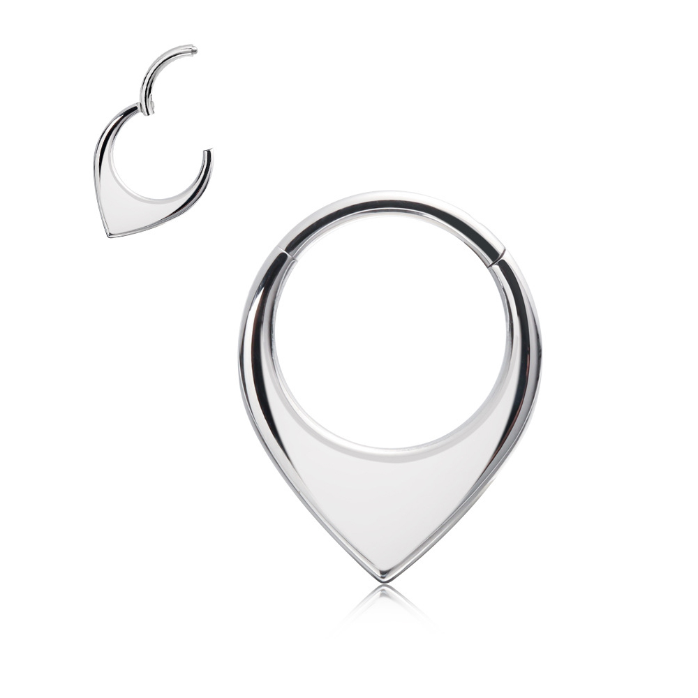 ASTM F136 Titanium 16G Waterdr - Septum Clicker Ring 评论和价格
