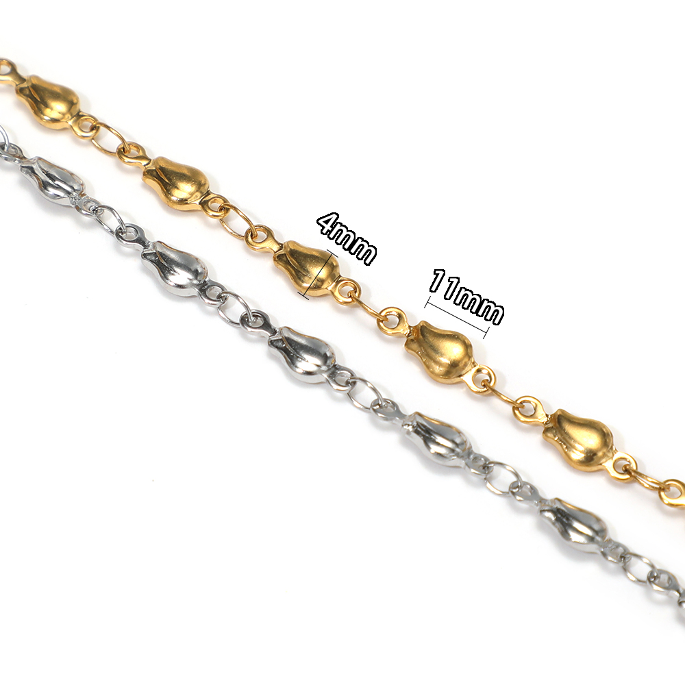 1 Meter Stainless Steel Flower - Body Jewelry Chain 评论和价格