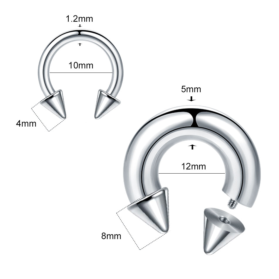 1PC Stainless Steel Big Size H - Body Jewelry Gauges 评论和价格