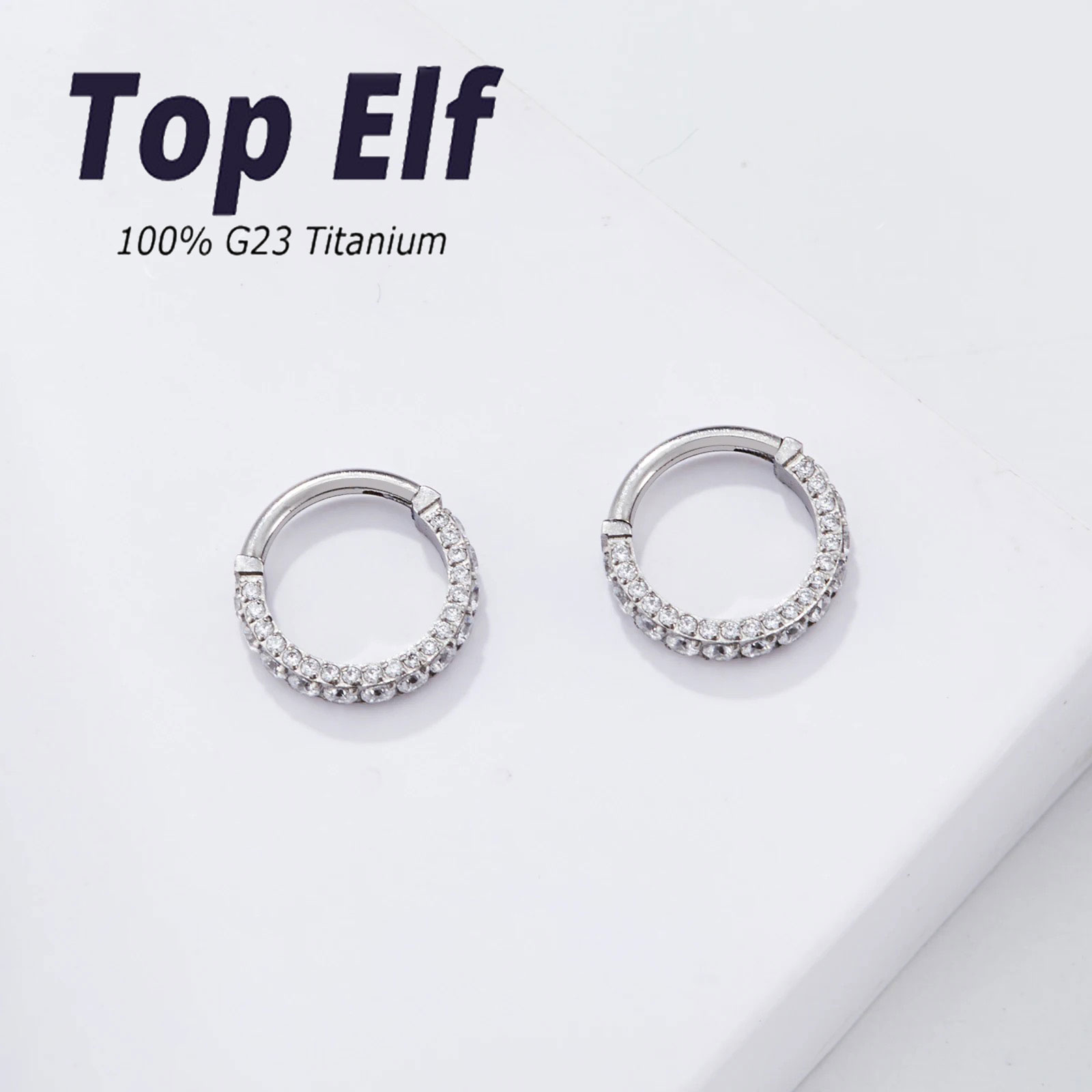 G23 Titanium Nose Ear Piercing - Septum Clicker Ring 评论和价格