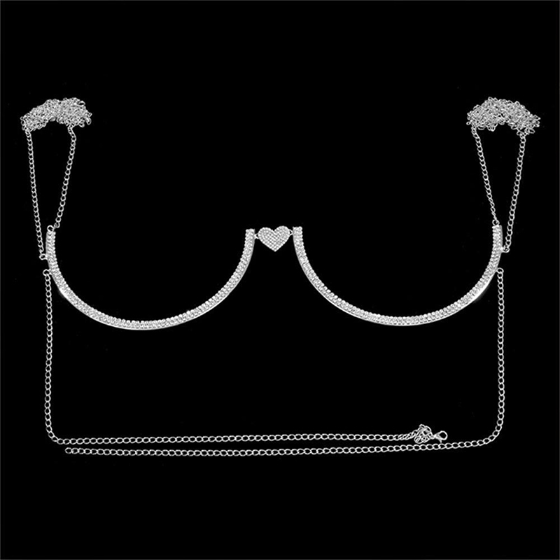 Stonefans Heart Rhinestone Che - Body Jewelry Harness 评论和价格