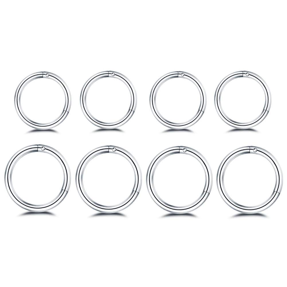 8Pcs Surgical Stainless Steel  - Septum Clicker Ring 评论和价格