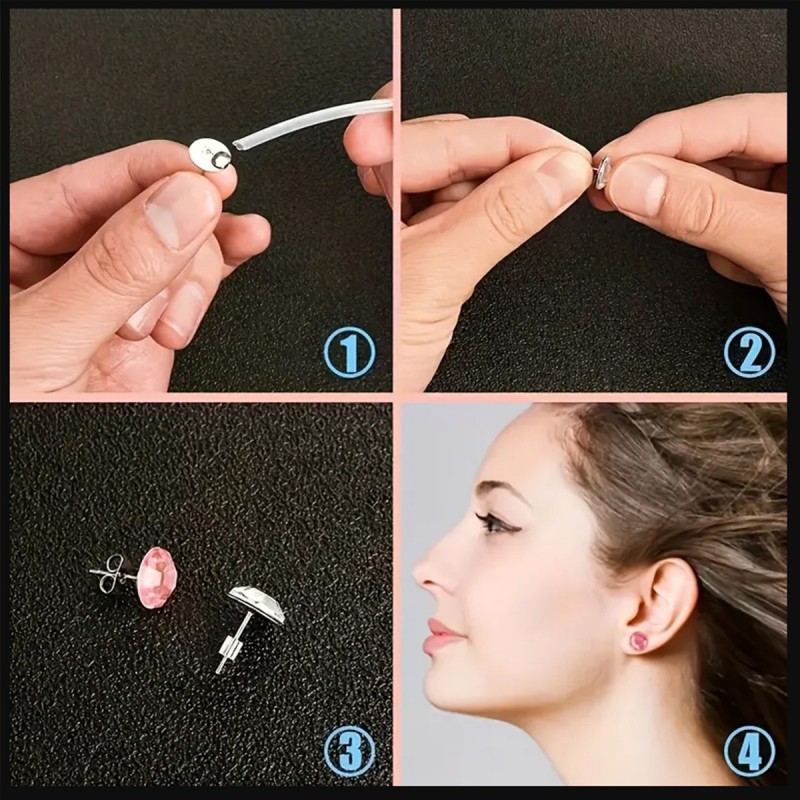 1 Set Box Ear Hook Single Loop - Body Jewelry Organizer 评论和价格
