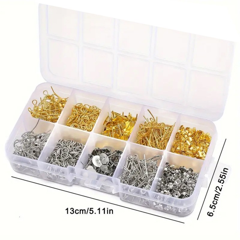 1 Set Box Ear Hook Single Loop - Body Jewelry Organizer 评论和价格