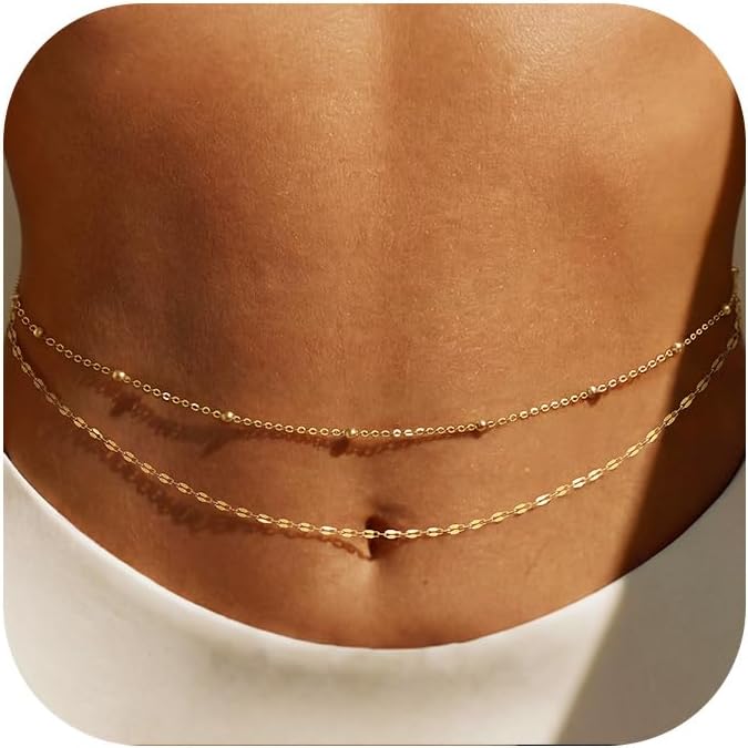 14K Gold Plated Waist Chain Wo - Qualiti Body Jewelry 评论和价格